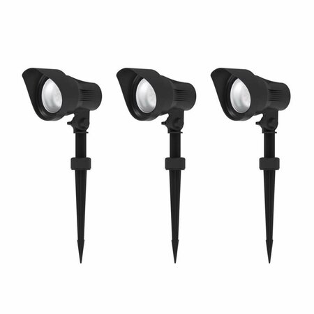 GLOWFLOW 12 watt Black Low Voltage LED Pathway Light, 3PK GL2741260